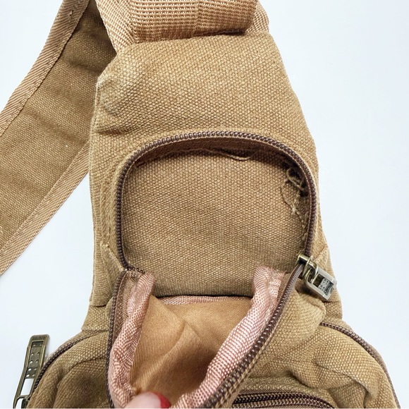 Ahmik Cotton Canvas Crossbody Sling Bag - Picture 5 of 15